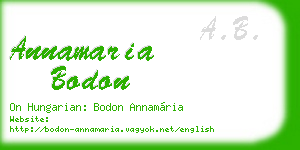 annamaria bodon business card
